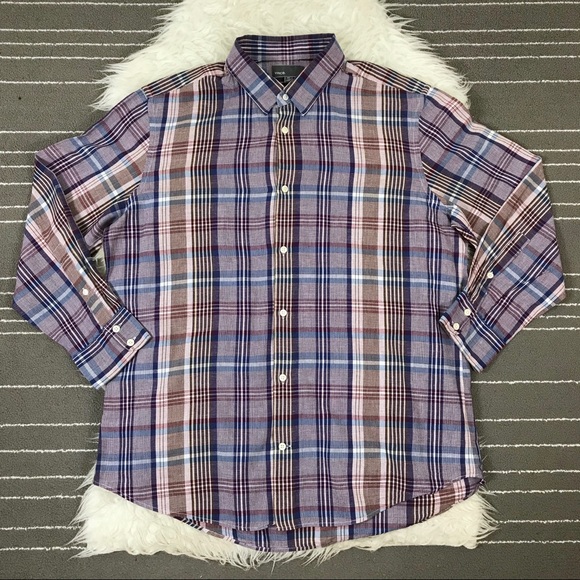 Vince Other - Vince cotton linen plaid shirt